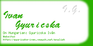 ivan gyuricska business card